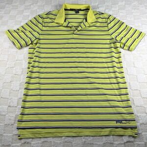 Polo Ralph‎ Lauren RLX Men's Polo Shirt Yellow with Stripes Size Medium